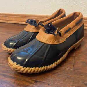 Vintage Sno Racer Steel Shank Rubber Leather Duck Shoe Moccasins Women’s 8